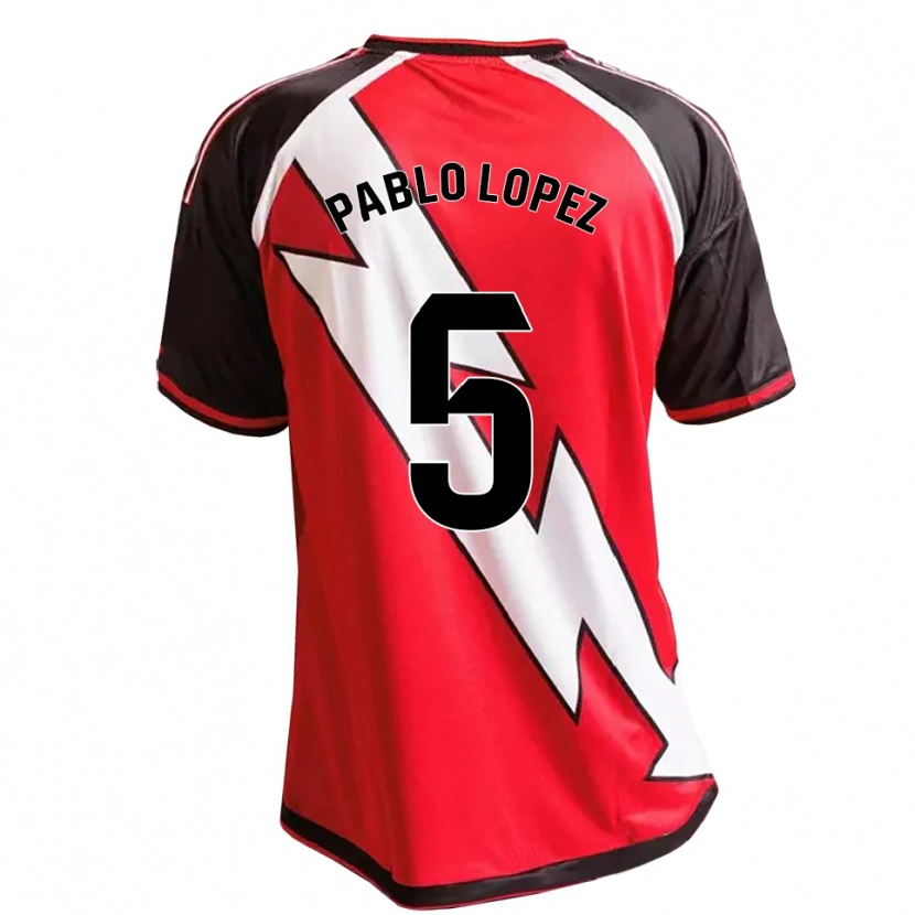 Danxen Herren Pablo López #5 Rot Schwarz Weiß Auswärtstrikot Trikot 2026/27 T-Shirt