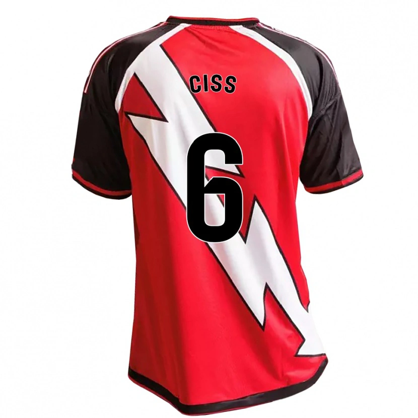 Danxen Herren Pathé Ciss #6 Rot Schwarz Weiß Auswärtstrikot Trikot 2026/27 T-Shirt