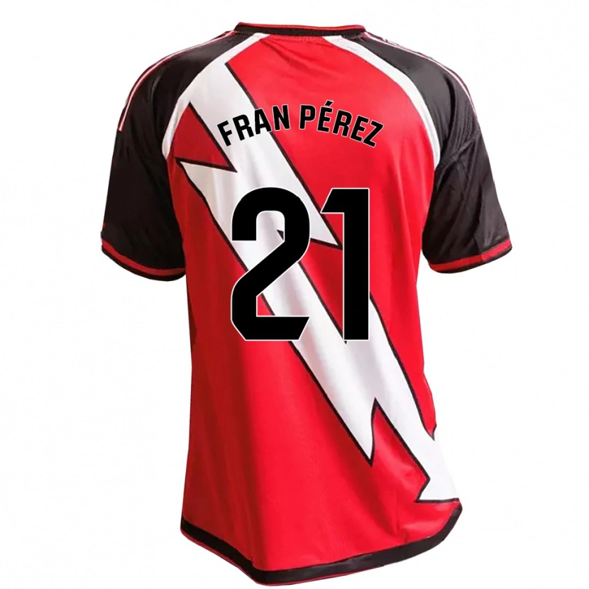 Danxen Herren Fran Pérez #21 Rot Schwarz Weiß Auswärtstrikot Trikot 2026/27 T-Shirt