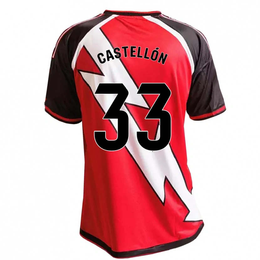 Danxen Herren Sergio Castellón #33 Rot Schwarz Weiß Auswärtstrikot Trikot 2026/27 T-Shirt