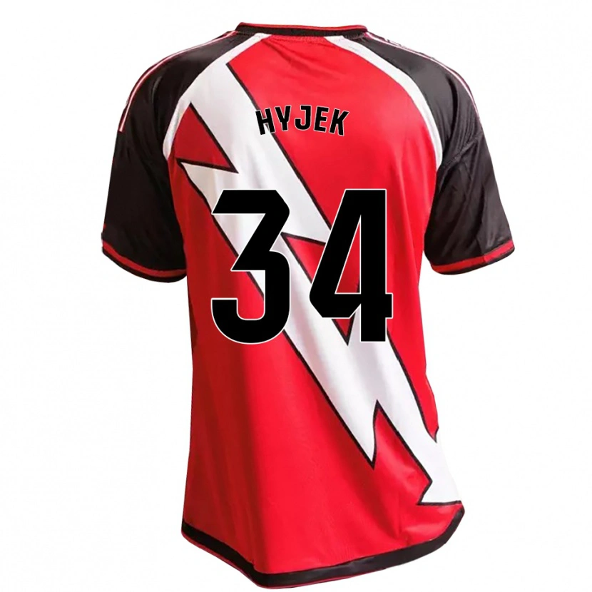 Danxen Herren David Hyjek #34 Rot Schwarz Weiß Auswärtstrikot Trikot 2026/27 T-Shirt