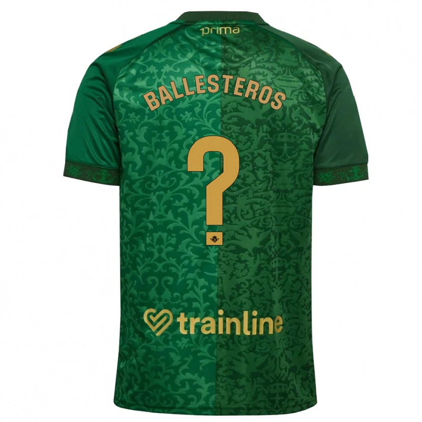 Danxen Herren Gonzalo Ballesteros #0 Waldgrün Dunkelgoldrute Auswärtstrikot Trikot 2026/27 T-Shirt