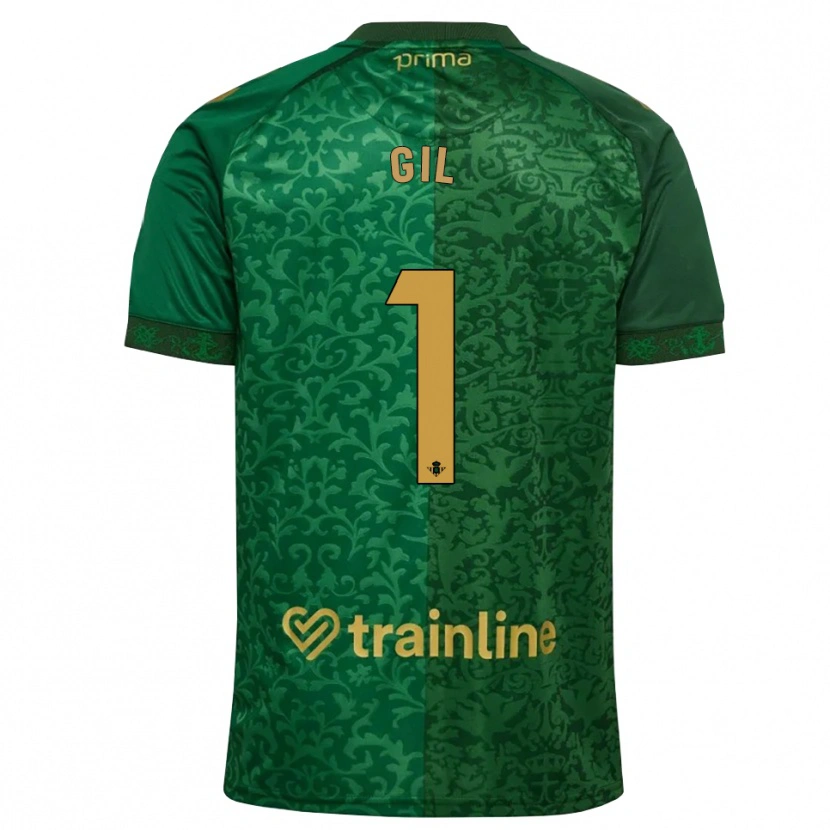 Danxen Herren Noelia Gil #1 Waldgrün Dunkelgoldrute Auswärtstrikot Trikot 2026/27 T-Shirt