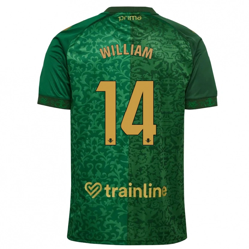 Danxen Herren William Carvalho #14 Waldgrün Dunkelgoldrute Auswärtstrikot Trikot 2026/27 T-Shirt