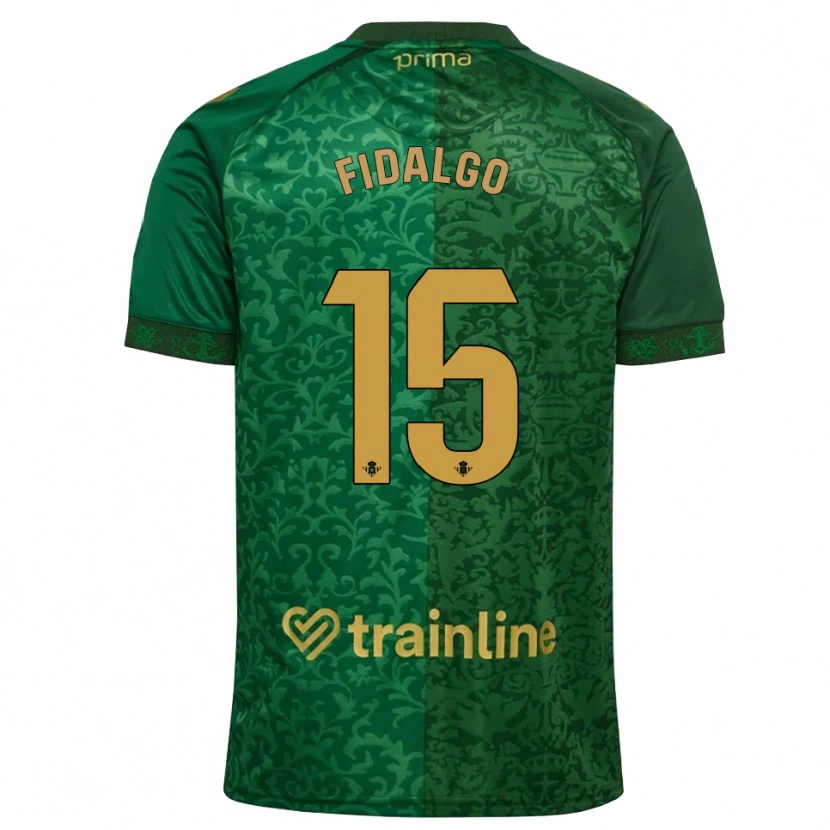 Danxen Herren Álvaro Fidalgo #15 Waldgrün Dunkelgoldrute Auswärtstrikot Trikot 2026/27 T-Shirt
