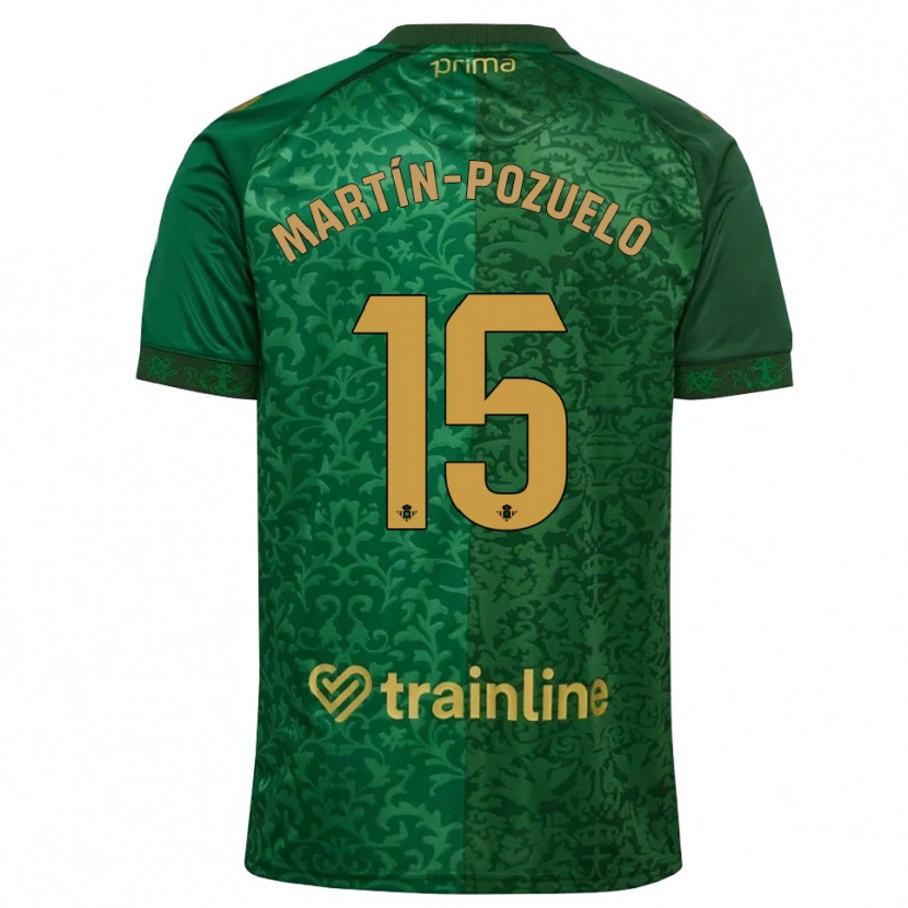 Danxen Herren Esther Martín-Pozuelo #15 Waldgrün Dunkelgoldrute Auswärtstrikot Trikot 2026/27 T-Shirt