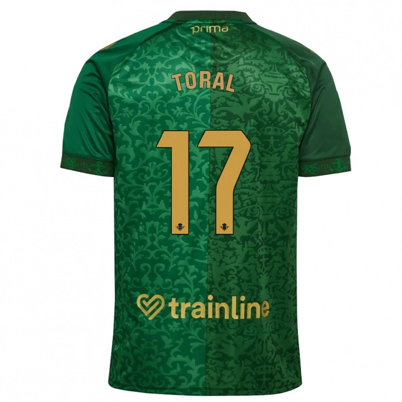 Danxen Herren Antonio Toral #17 Waldgrün Dunkelgoldrute Auswärtstrikot Trikot 2026/27 T-Shirt
