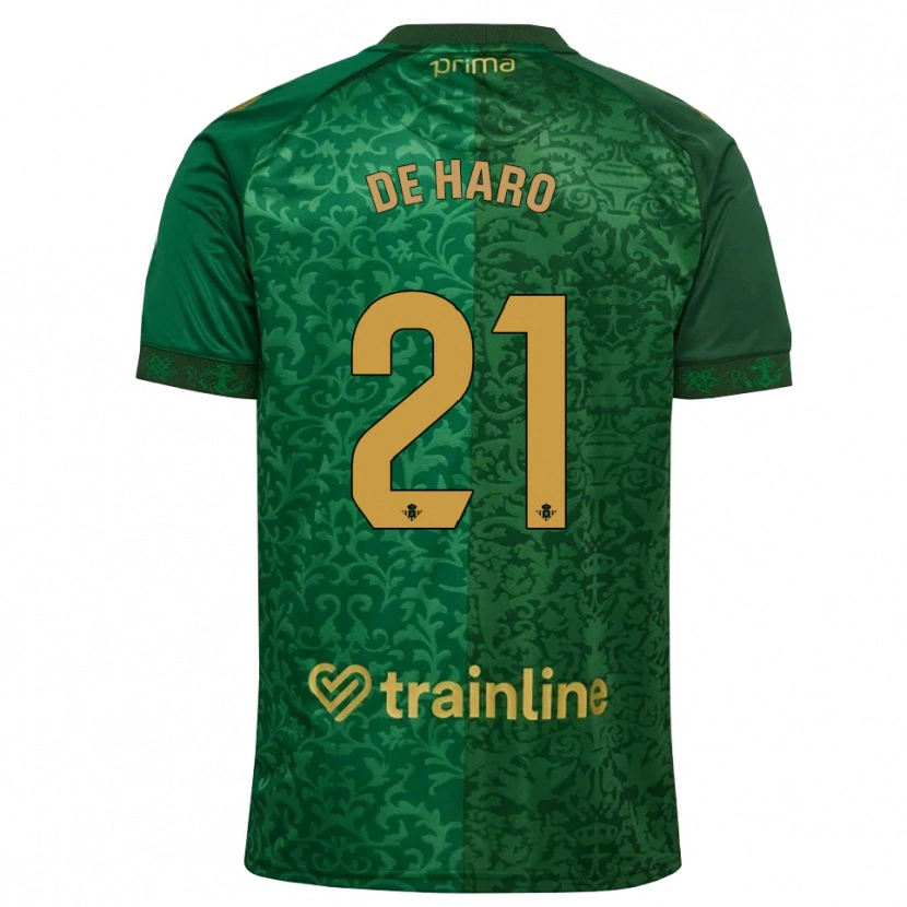 Danxen Herren Alberto De Haro #21 Waldgrün Dunkelgoldrute Auswärtstrikot Trikot 2026/27 T-Shirt