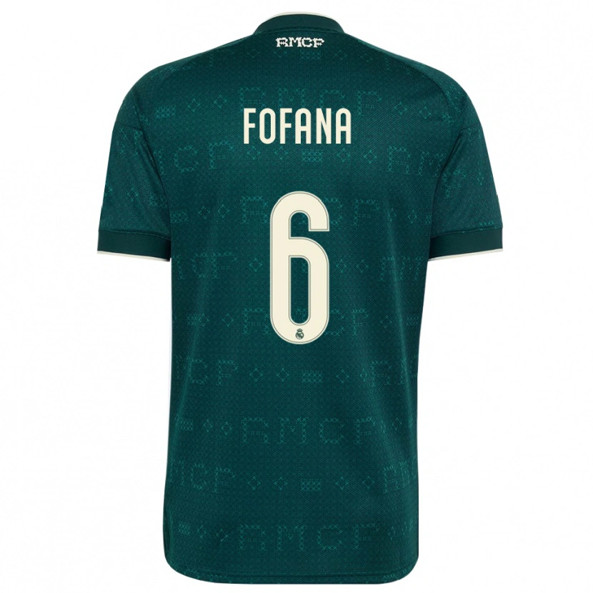 Danxen Herren Cherif Fofana #6 Dunkelgrauweiß Auswärtstrikot Trikot 2026/27 T-Shirt
