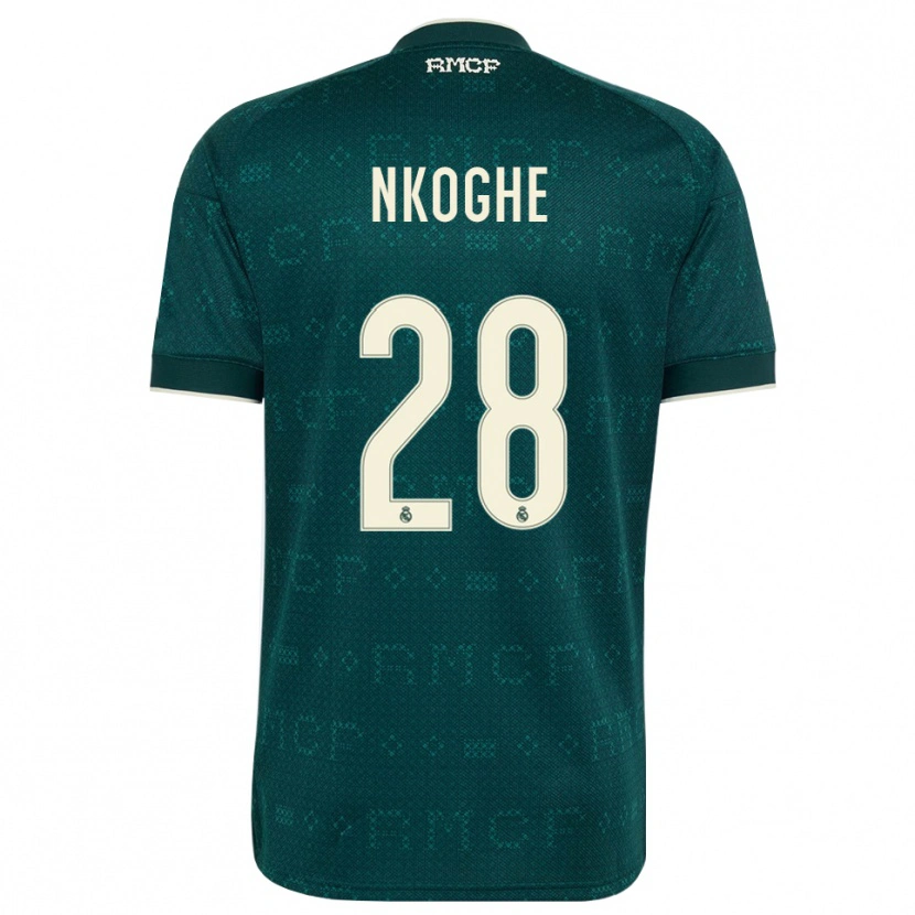 Danxen Herren Ariel Nkoghe #28 Dunkelgrauweiß Auswärtstrikot Trikot 2026/27 T-Shirt