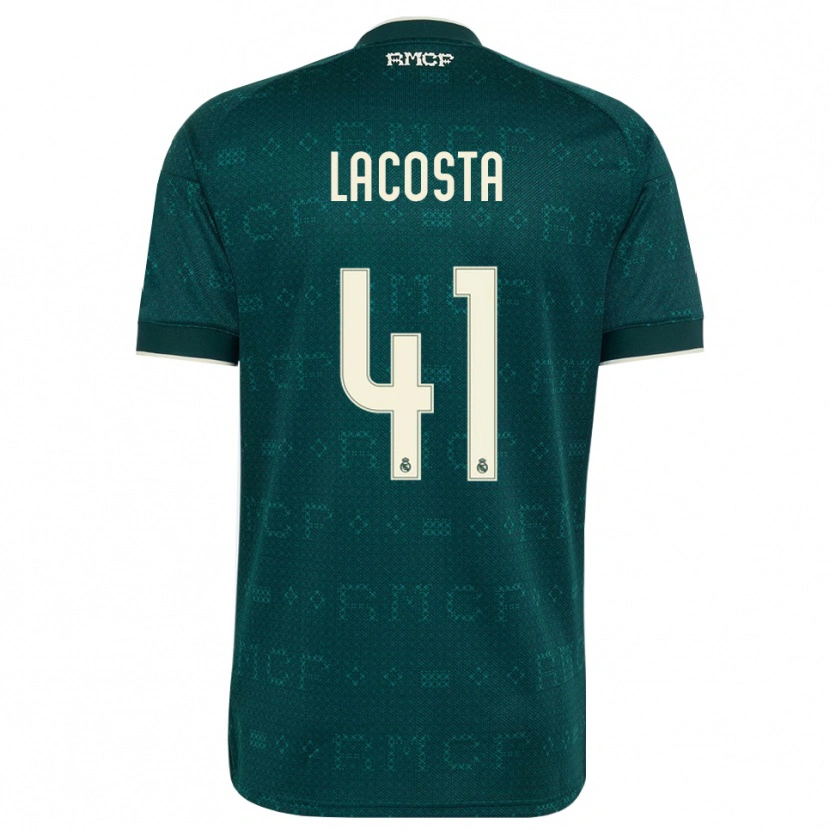 Danxen Herren Diego Lacosta #41 Dunkelgrauweiß Auswärtstrikot Trikot 2026/27 T-Shirt