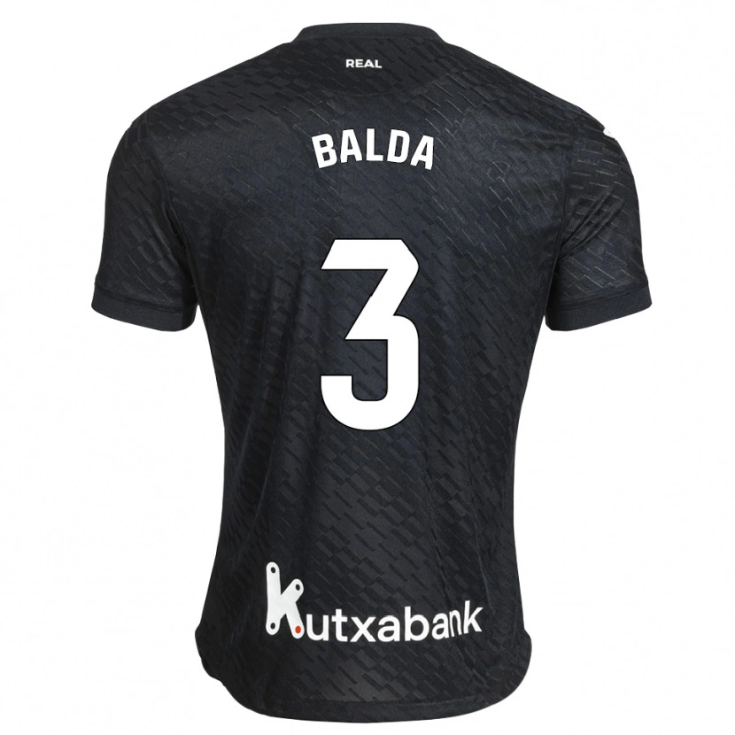 Danxen Herren Jon Balda #3 Schwarz Weiß Auswärtstrikot Trikot 2026/27 T-Shirt