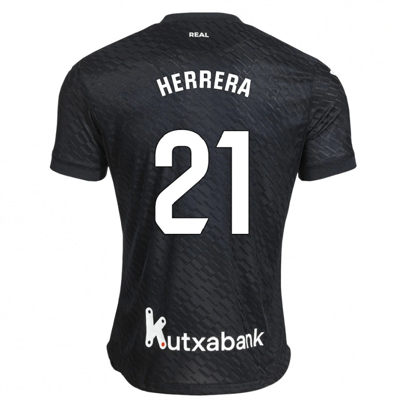 Danxen Herren Yangel Herrera #21 Schwarz Weiß Auswärtstrikot Trikot 2026/27 T-Shirt