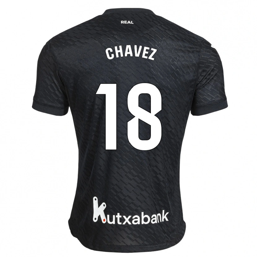 Danxen Herren Oihan Chavez #18 Schwarz Weiß Auswärtstrikot Trikot 2026/27 T-Shirt