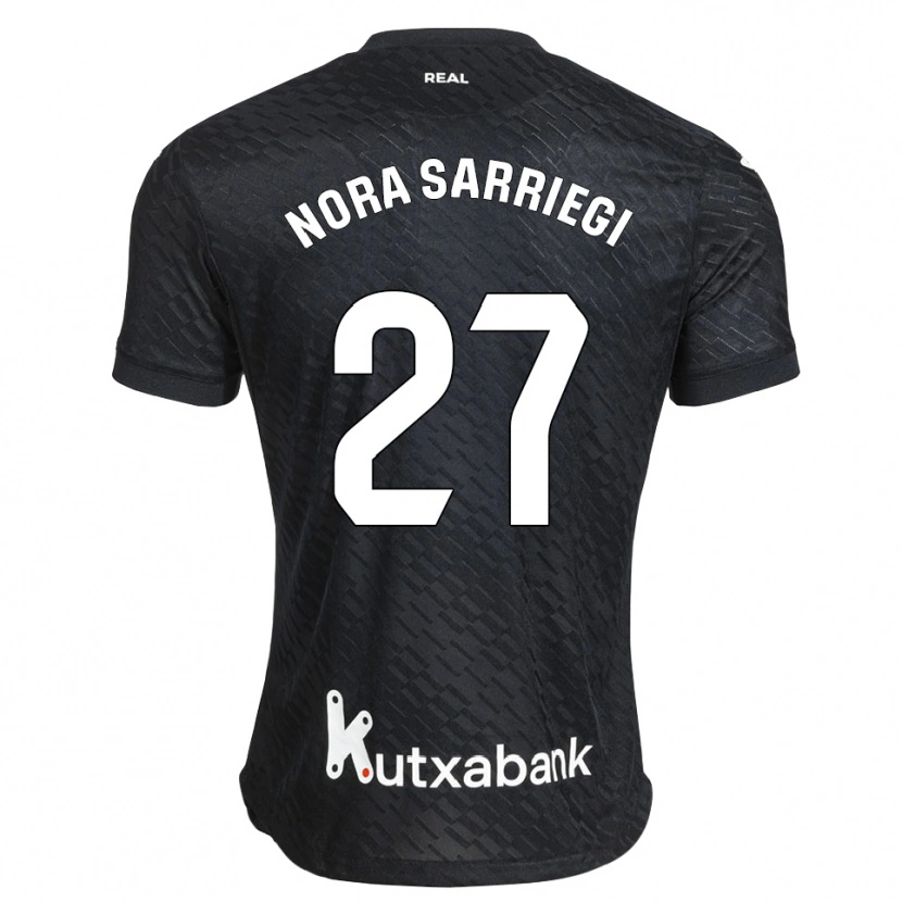 Danxen Herren Nora Sarriegi Galdos #27 Schwarz Weiß Auswärtstrikot Trikot 2026/27 T-Shirt