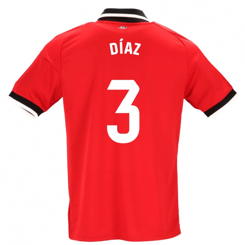 Danxen Herren Julio Díaz #3 Schwarz Weiß Rot Auswärtstrikot Trikot 2026/27 T-Shirt