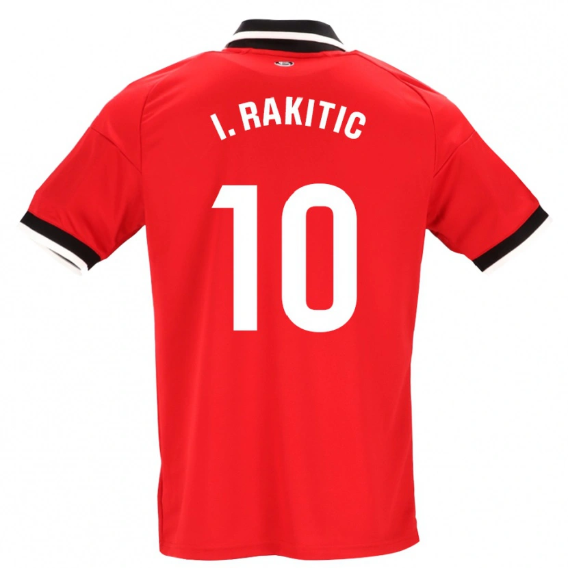 Danxen Herren Ivan Rakitic #10 Schwarz Weiß Rot Auswärtstrikot Trikot 2026/27 T-Shirt