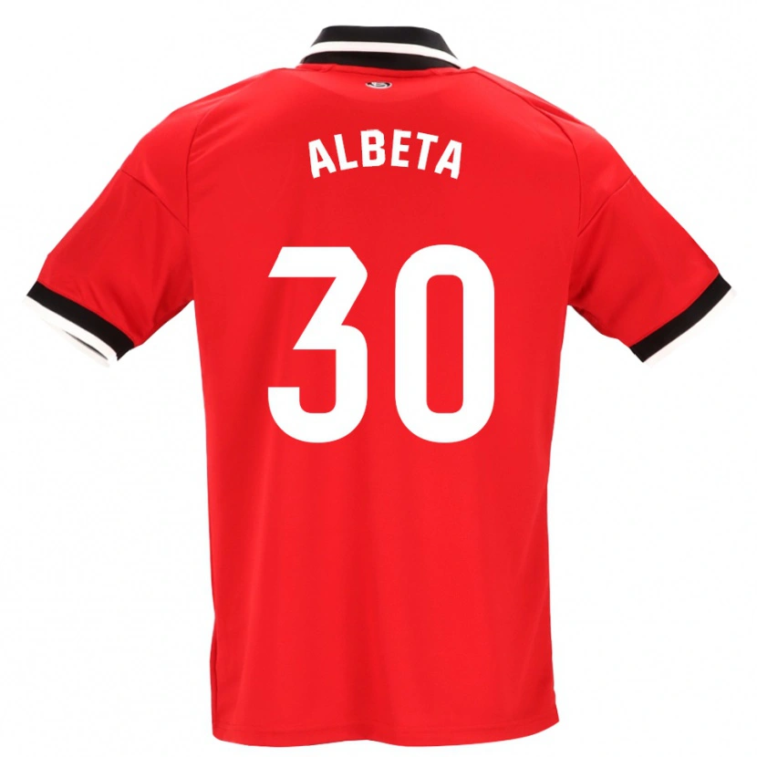 Danxen Herren Alba María López Montiel #30 Schwarz Weiß Rot Auswärtstrikot Trikot 2026/27 T-Shirt