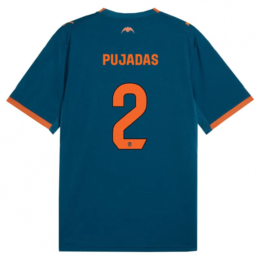 Danxen Herren Berta Pujadas #2 Stahlblau Orange Auswärtstrikot Trikot 2026/27 T-Shirt