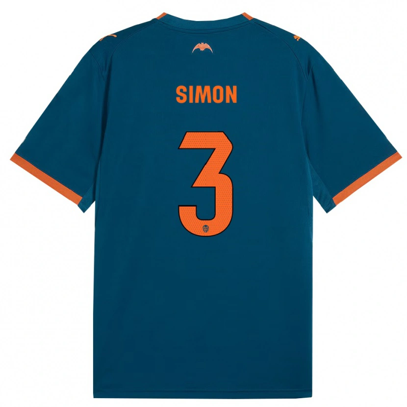 Danxen Herren Bénédicte Simon #3 Stahlblau Orange Auswärtstrikot Trikot 2026/27 T-Shirt
