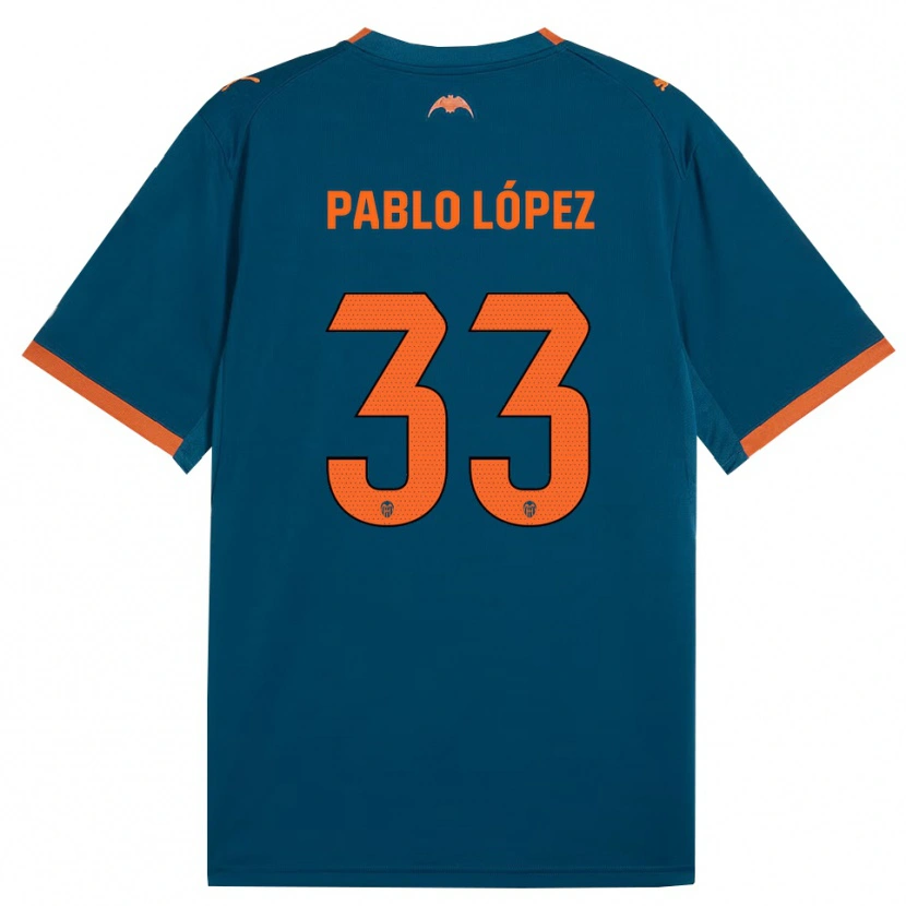 Danxen Herren Pablo López #33 Stahlblau Orange Auswärtstrikot Trikot 2026/27 T-Shirt