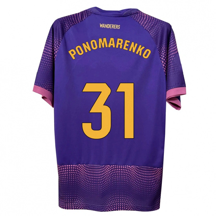 Danxen Herren Borys Ponomarenko #31 Lila Weiß Rosa Auswärtstrikot Trikot 2026/27 T-Shirt