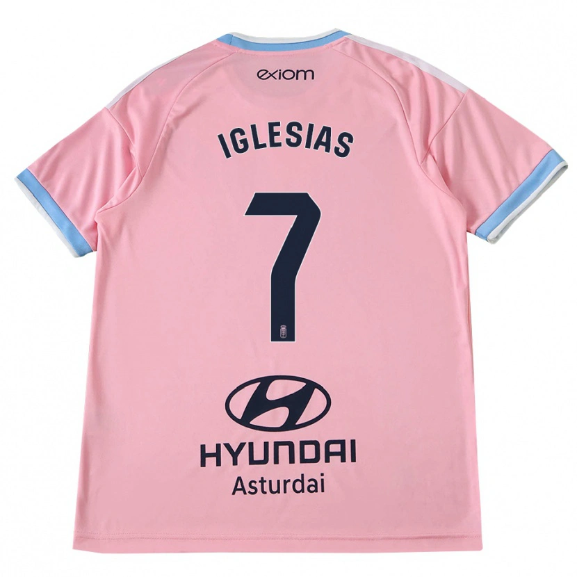 Danxen Herren María Iglesias Orviz #7 Kornblumenblau Rosa Auswärtstrikot Trikot 2026/27 T-Shirt