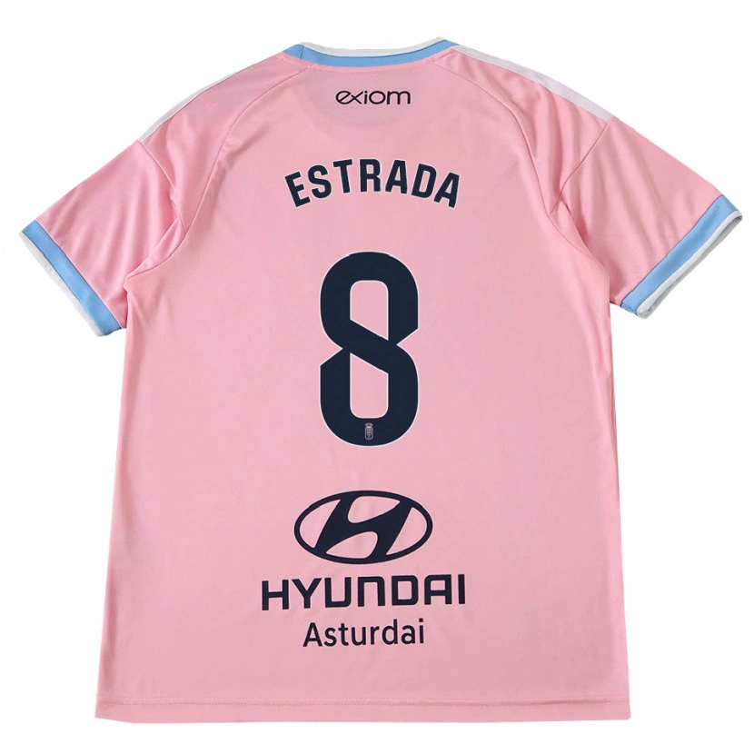 Danxen Herren Nacho Estrada #8 Kornblumenblau Rosa Auswärtstrikot Trikot 2026/27 T-Shirt