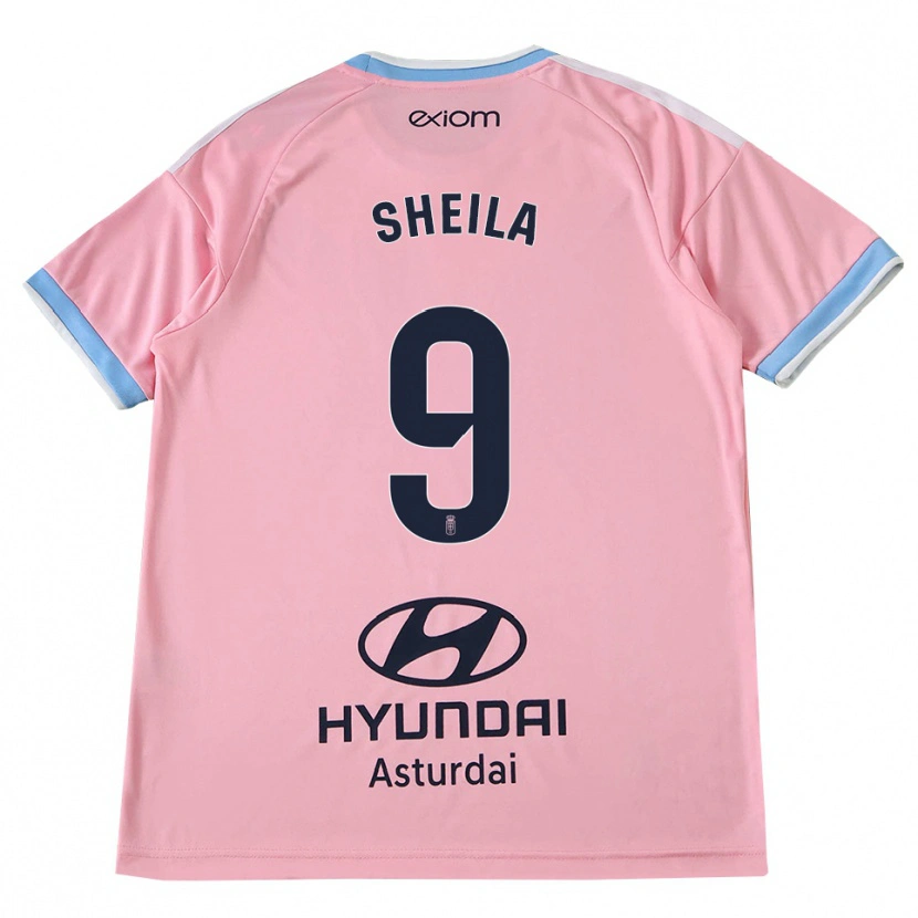 Danxen Herren Sheila Elorza Hernández #9 Kornblumenblau Rosa Auswärtstrikot Trikot 2026/27 T-Shirt