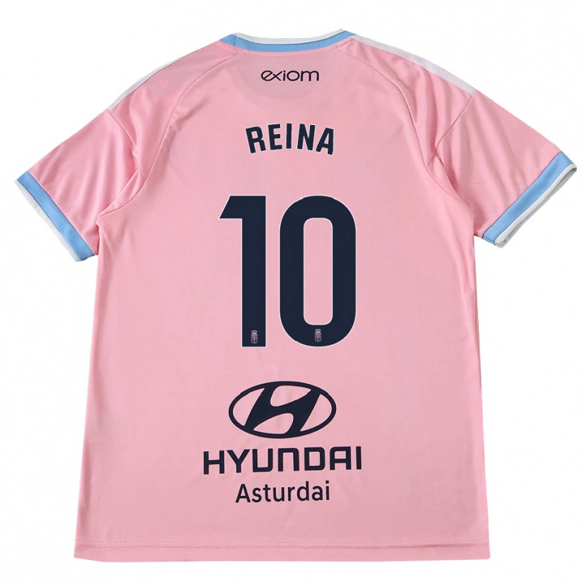 Danxen Herren Alberto Reina #10 Kornblumenblau Rosa Auswärtstrikot Trikot 2026/27 T-Shirt