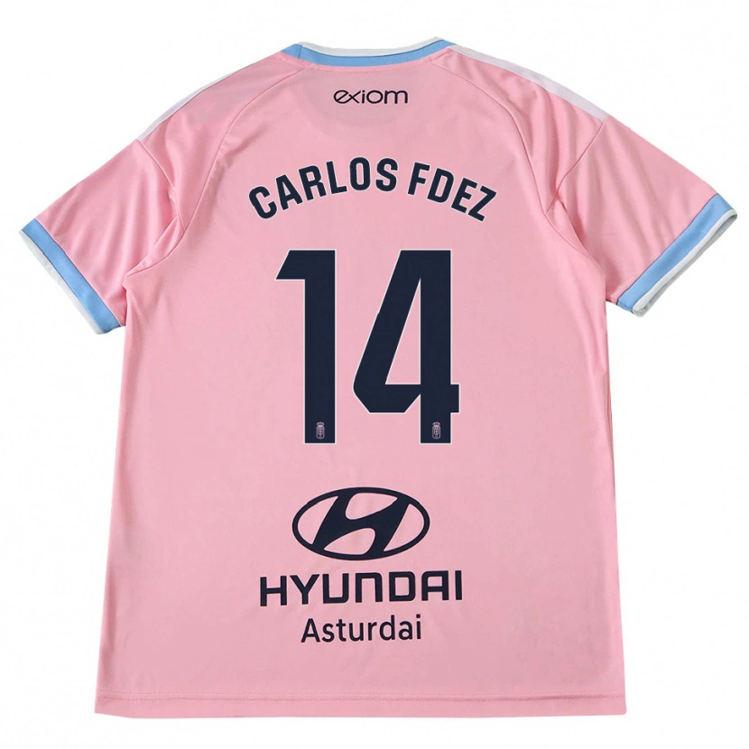 Danxen Herren Carlos Fernández #14 Kornblumenblau Rosa Auswärtstrikot Trikot 2026/27 T-Shirt