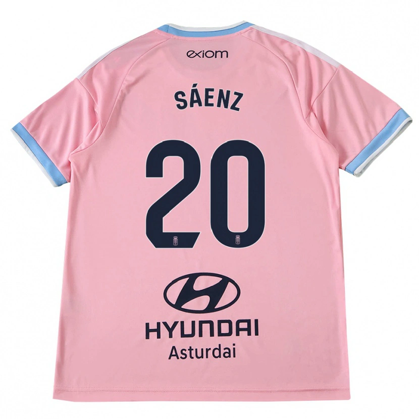 Danxen Herren Pablo Sáenz #20 Kornblumenblau Rosa Auswärtstrikot Trikot 2026/27 T-Shirt