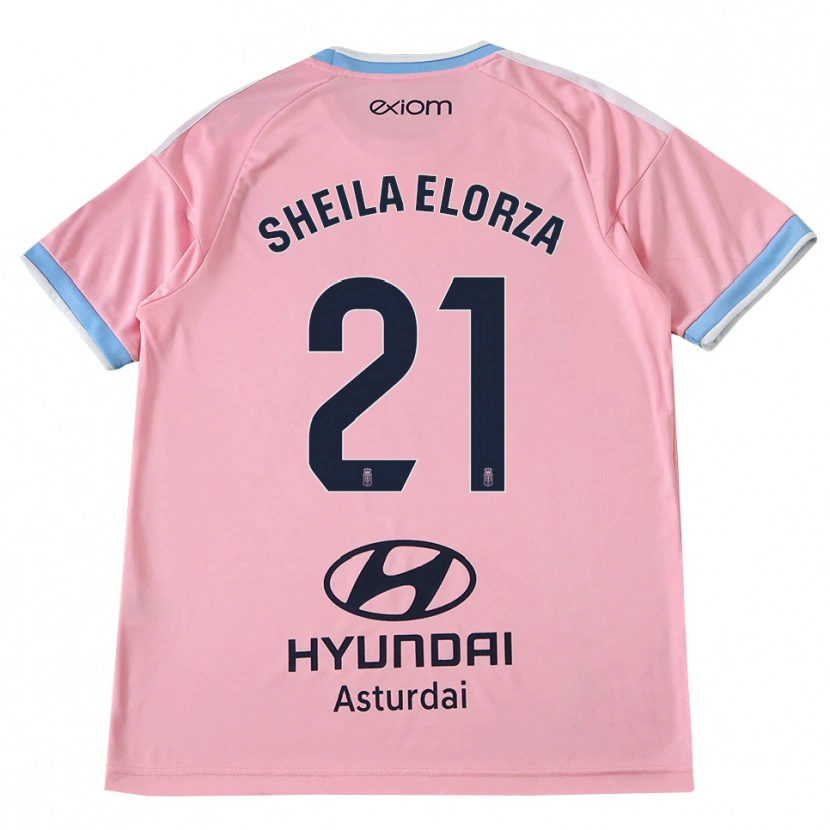 Danxen Herren Sheila Elorza #21 Kornblumenblau Rosa Auswärtstrikot Trikot 2026/27 T-Shirt