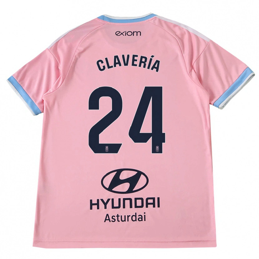 Danxen Herren Miguel Clavería #24 Kornblumenblau Rosa Auswärtstrikot Trikot 2026/27 T-Shirt