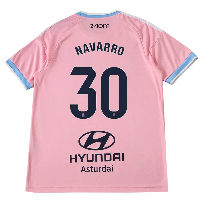 Danxen Herren Iker Navarro #30 Kornblumenblau Rosa Auswärtstrikot Trikot 2026/27 T-Shirt