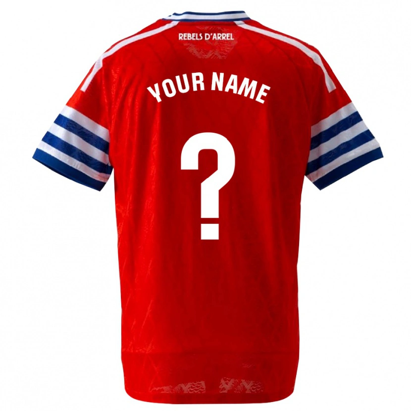 Danxen Herren Ihren Namen #0 Königsblau Rot Auswärtstrikot Trikot 2026/27 T-Shirt