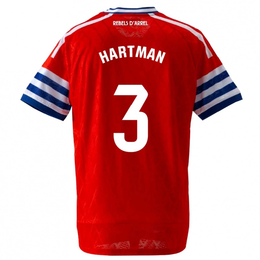Danxen Herren Quilindschy Hartman #3 Königsblau Rot Auswärtstrikot Trikot 2026/27 T-Shirt