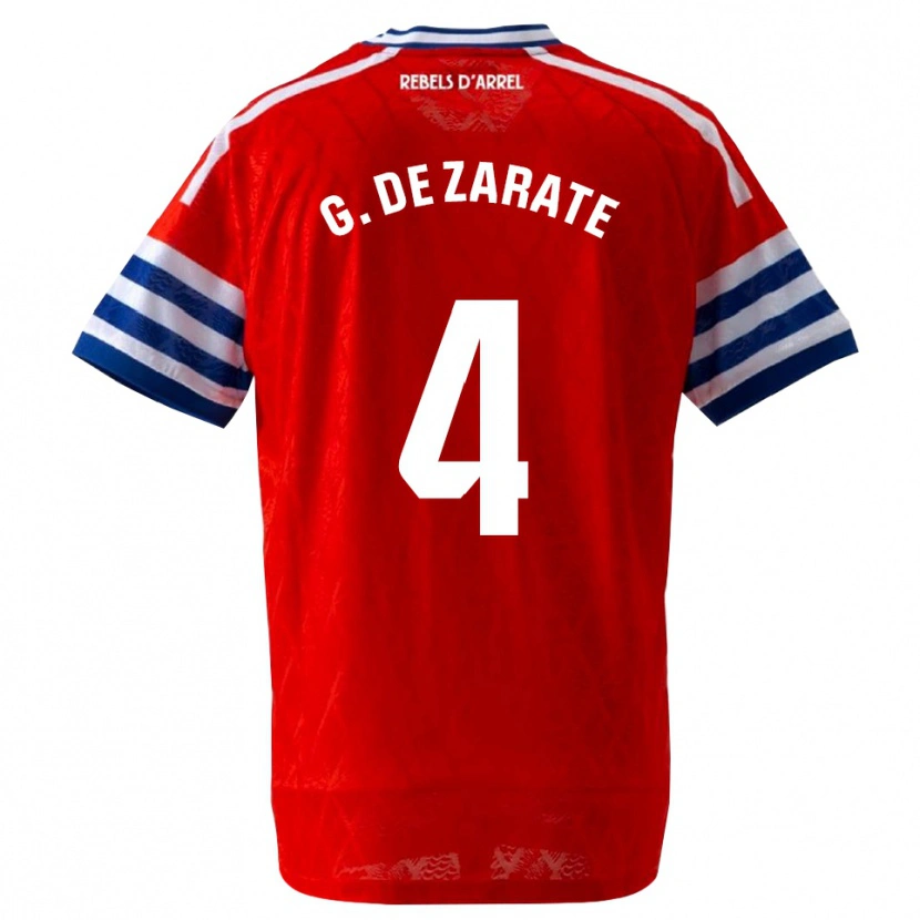 Danxen Herren Urko González De Zárate #4 Königsblau Rot Auswärtstrikot Trikot 2026/27 T-Shirt