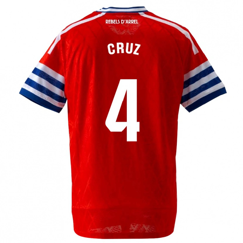 Danxen Herren Ian Cruz #4 Königsblau Rot Auswärtstrikot Trikot 2026/27 T-Shirt