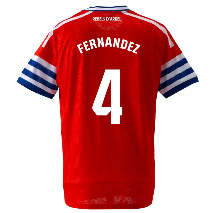 Danxen Herren Marcos Fernández #4 Königsblau Rot Auswärtstrikot Trikot 2026/27 T-Shirt