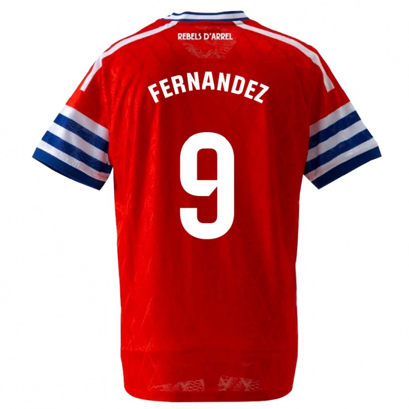 Danxen Herren Roberto Fernández #9 Königsblau Rot Auswärtstrikot Trikot 2026/27 T-Shirt