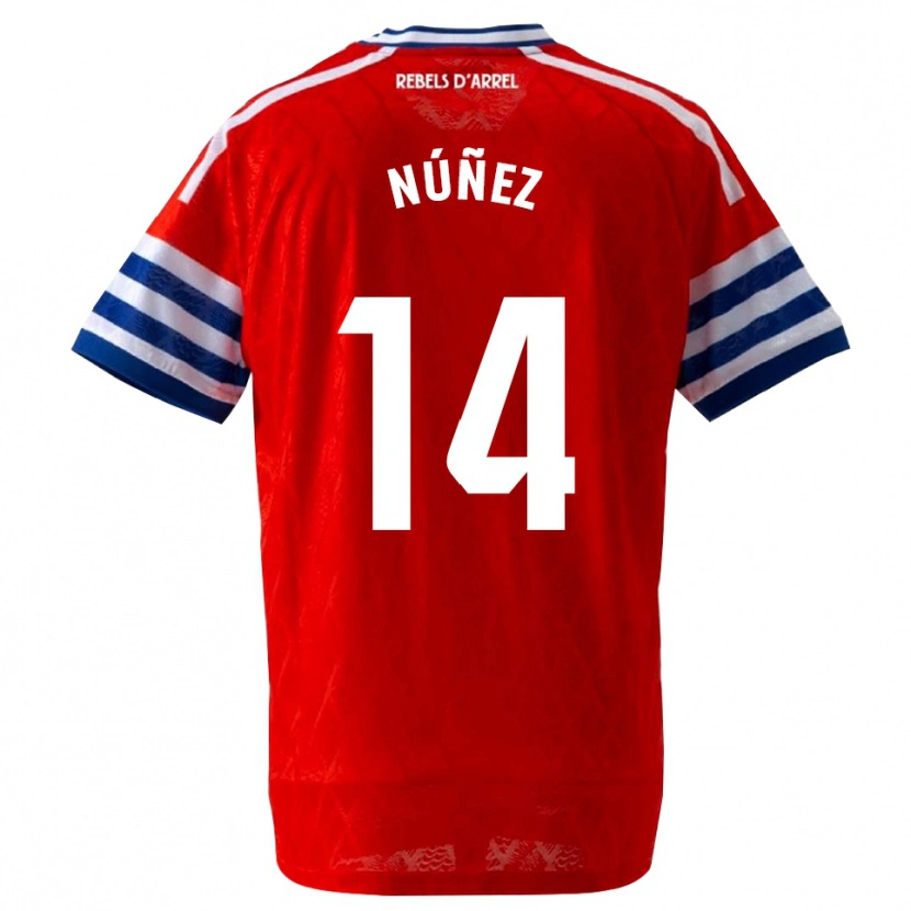 Danxen Herren Unai Núñez #14 Königsblau Rot Auswärtstrikot Trikot 2026/27 T-Shirt