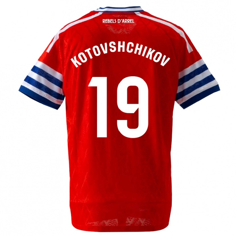 Danxen Herren Makar Kotovshchikov #19 Königsblau Rot Auswärtstrikot Trikot 2026/27 T-Shirt