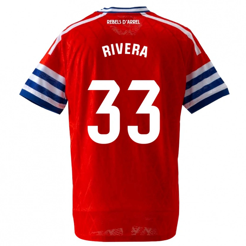Danxen Herren Pol Rivera #33 Königsblau Rot Auswärtstrikot Trikot 2026/27 T-Shirt
