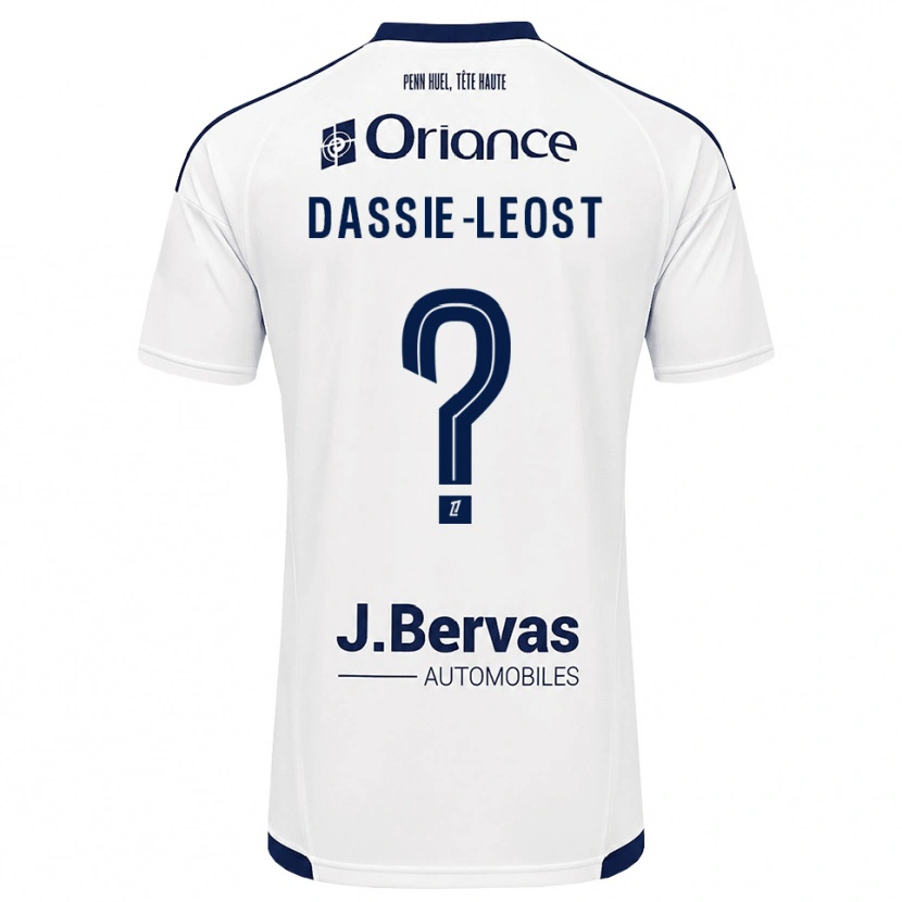 Danxen Herren Leila Dassie-Leost #0 Marineweiß Auswärtstrikot Trikot 2026/27 T-Shirt