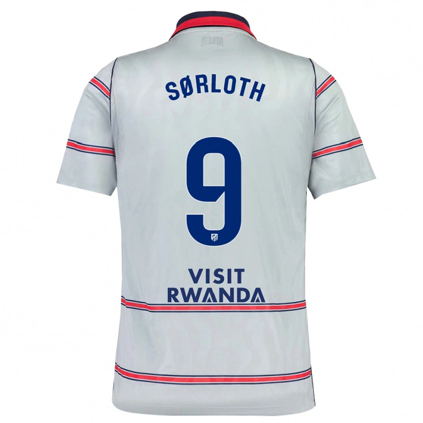 Danxen Herren Alexander Sørloth #9 Grau Rot Marineblau Ausweichtrikot Trikot 2026/27 T-Shirt