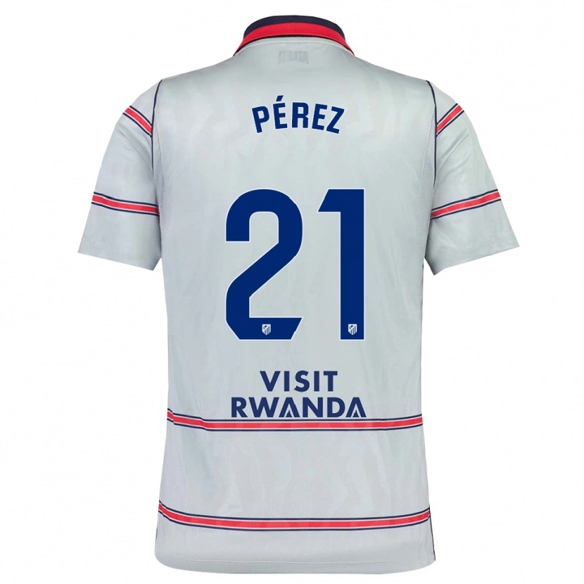 Danxen Herren Diego Pérez #21 Grau Rot Marineblau Ausweichtrikot Trikot 2026/27 T-Shirt