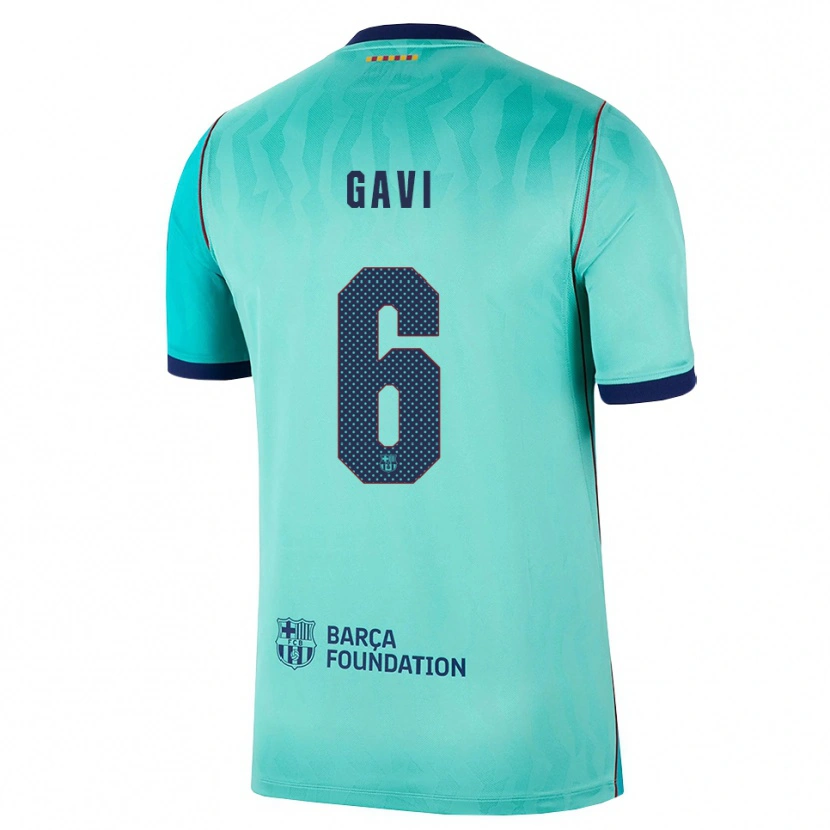 Danxen Herren Pablo Martín Páez Gavira #6 Aqua Dunkeltürkis Königsblau Ausweichtrikot Trikot 2026/27 T-Shirt