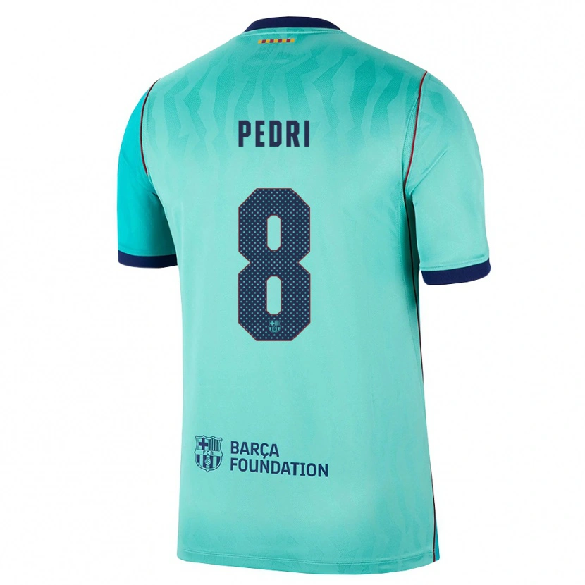 Danxen Herren Pedro González López #8 Aqua Dunkeltürkis Königsblau Ausweichtrikot Trikot 2026/27 T-Shirt