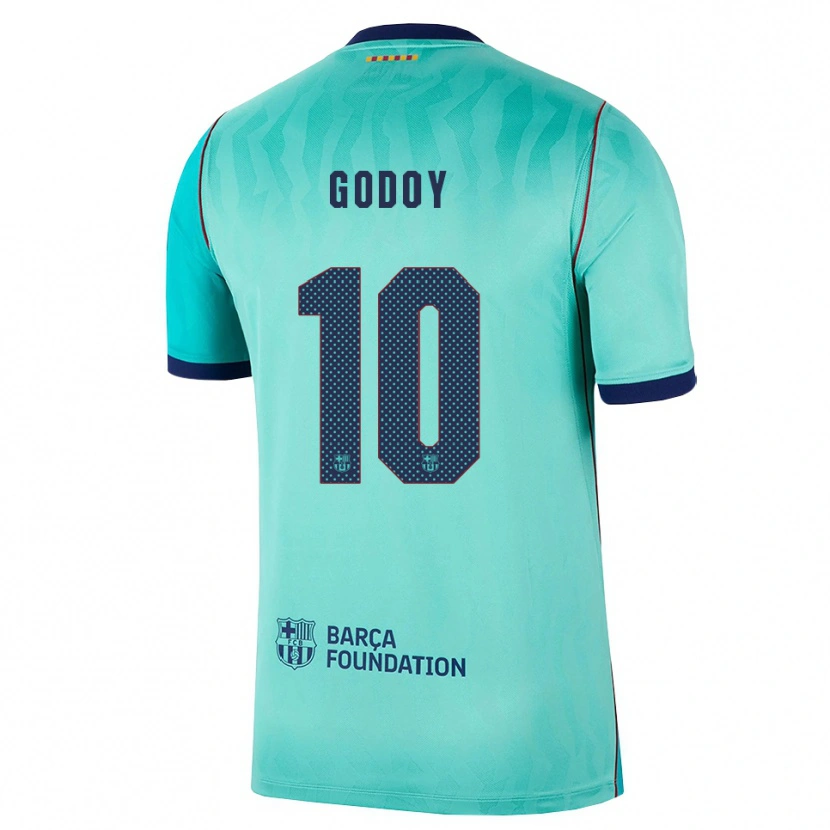 Danxen Herren Alan Godoy #10 Aqua Dunkeltürkis Königsblau Ausweichtrikot Trikot 2026/27 T-Shirt